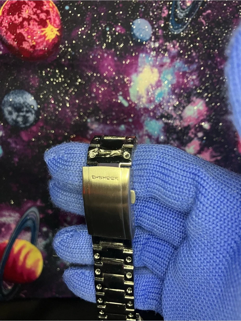 Custom G Shock Metal Silver and Purple Colorway